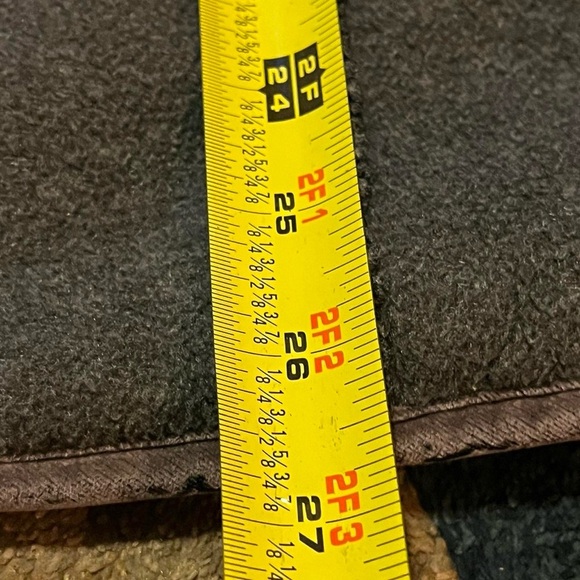 Gray and brown fleece jacket with a zipper #fleecejacket FUDA #winter - Picture 6 of 6